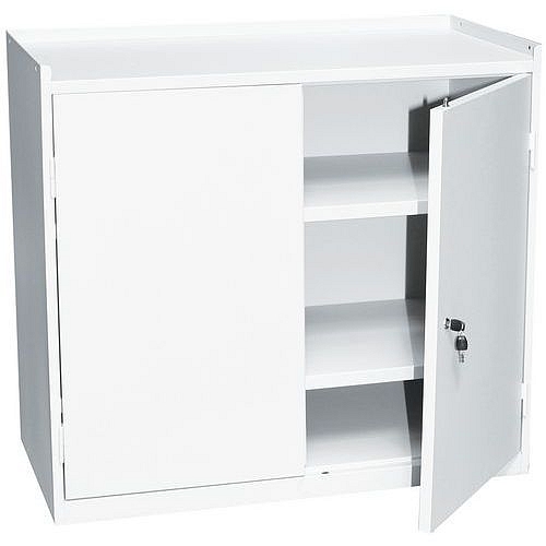 Dílenská skříň na nářadí Manutan Expert, 91,5 x 100 x 50 cm, šedá/šedá