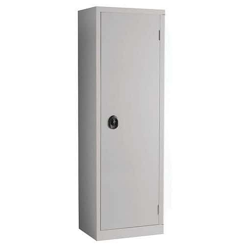 Kovová dílenská skříň Acial, 198 x 54 x 50 cm, šedá/šedá