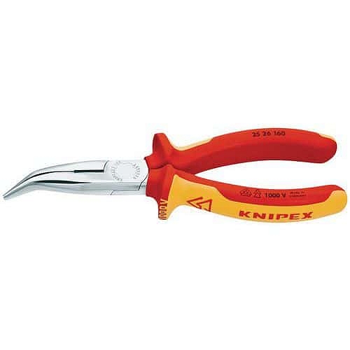 Půlkulaté kleště Knipex s břity se zahnutým hrotem, délka 160 mm