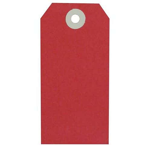 Papírová označovací visačka Swing Tag, 60 x 120 mm, červená, 1 000 ks