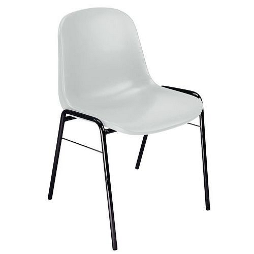 Plastová jídelní židle Manutan Expert Chaise, šedá