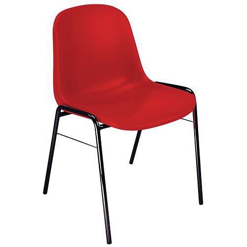 Plastová jídelní židle Manutan Expert Chaise, červená