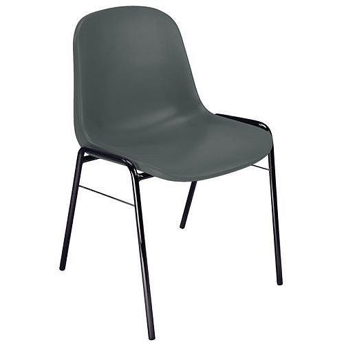 Plastová jídelní židle Manutan Expert Chaise, tmavě šedá
