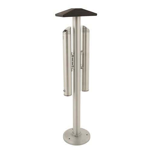 Hliníkový dělený popelník, objem 5,4 l