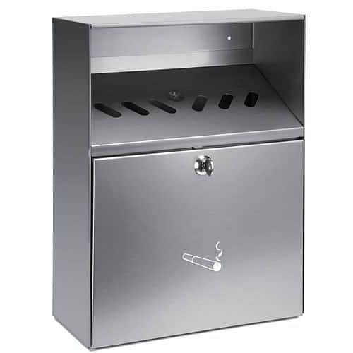 Nástěnný popelník se stříškou z nerezové oceli