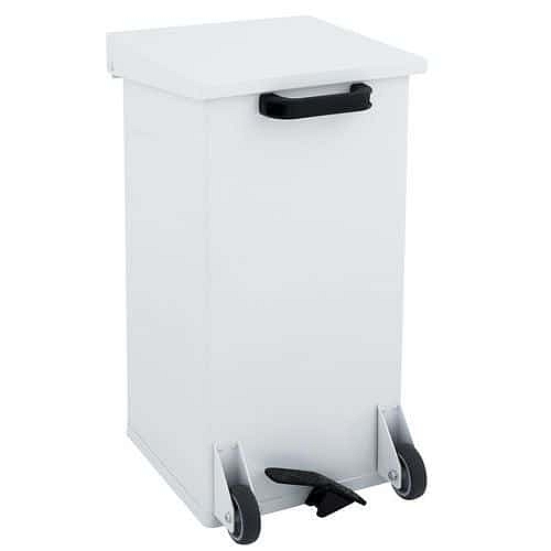 Mobilní odpadkový koš Carro-Kick 55 l bílý