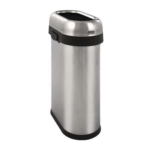 Odpadkový koš Slim Open 50 l z matné nerezové oceli