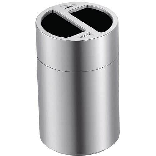 Odpadkový koš na tříděný odpad 2 x 60 l hliník