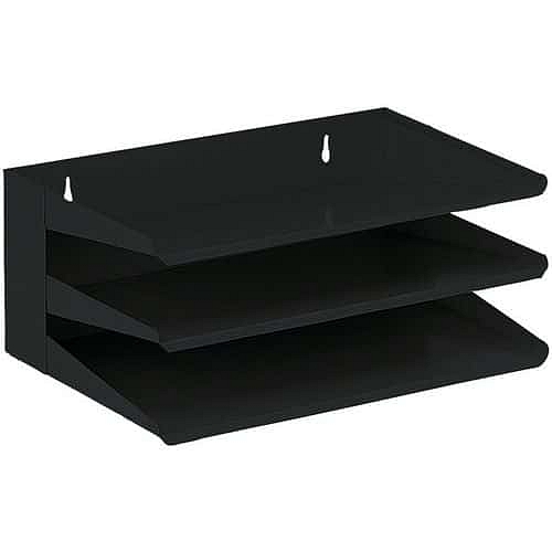 Kovový třídič na dokumenty se 3 přihrádkami černý