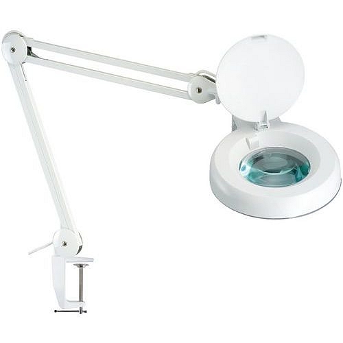Laboratorní lampa s kruhovou lupou, 22 W - Manutan Expert Jay