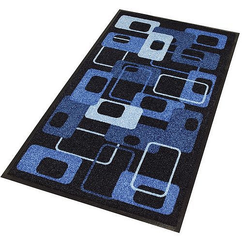 Vnitřní čisticí rohož Déco Design™ Modern 70's, 90 x 120 cm, modrá