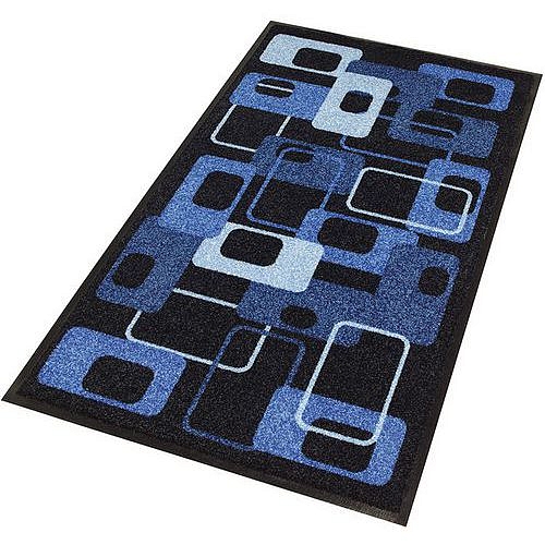 Vnitřní čisticí rohož Déco Design™ Modern 70's, 90 x 150 cm, modrá