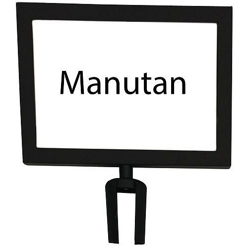 Informační tabulka k zahrazovacím sloupkům Manutan Expert 2 m, černá, horizontální