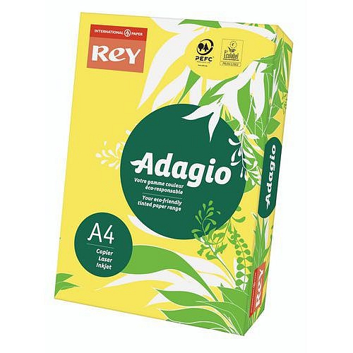 Barevný papír Adagio A4, 80 g, 500 listů, žlutý