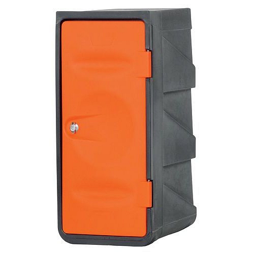 Plastová šatní skříň EMP, 910 mm, 1 oddíl, oranžová