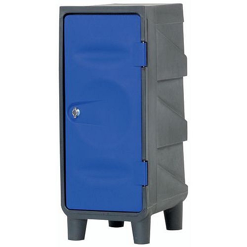 Plastová šatní skříň EMP, na nohách, 1 oddíl, modrá