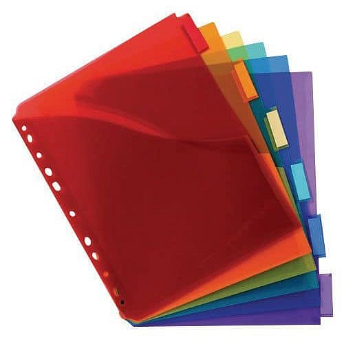 Barevné rozdružovače Exacompta, A4, 6 ks