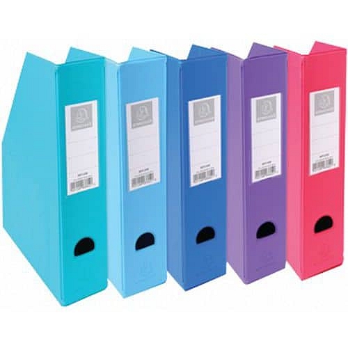 Plastový pořadač Exacompta, šířka hřbetu 70 mm, mix barev, 10 ks