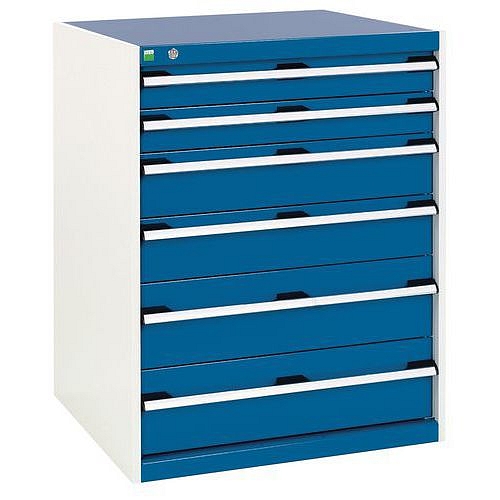 Dílenská zásuvková skříň, Bott SL-87, výška 100 cm, 6 zásuvek