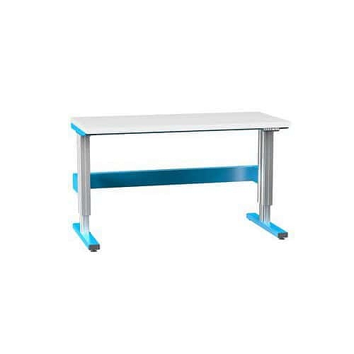 Elektricky stavitelný ERGO stůl, 1500 x 700 x 770 (1170) mm, LAMINO, modrá