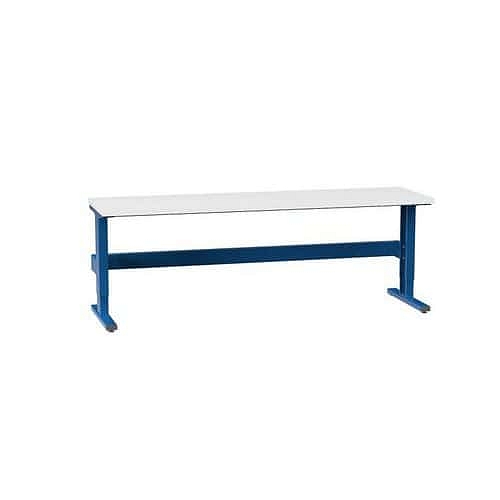Krokově stavitelný ERGO stůl, 2500 x 700 x 770 (1170) mm, LAMINO, tmavě modrá