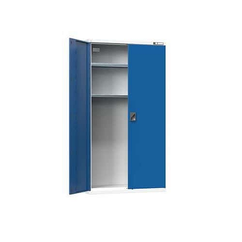 Dílenská dobíjecí skříň, 1044 x 405 x 1950 mm, šedá-tmavě modrá
