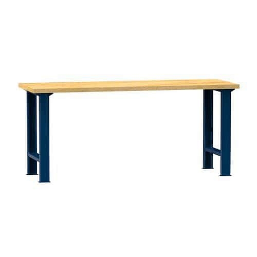 Dílenský stůl KOMBI AM4825, 2500 x 800 x 880 mm, MULTIPLEX, tmavě modrá