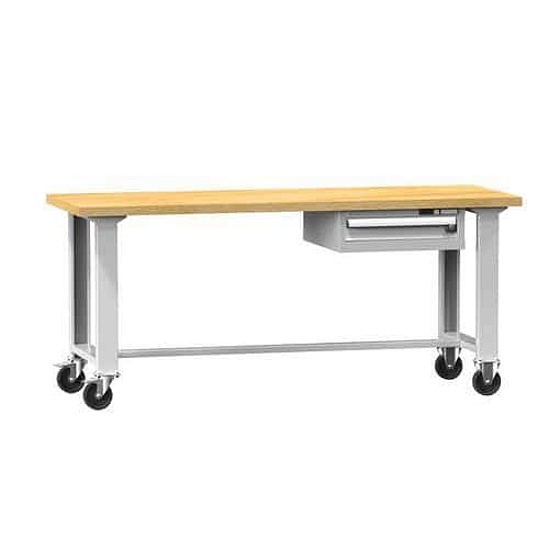Mobilní dílenský stůl MPS2-820, 2000 x 800 x 880 mm, BUK, šedá-šedá