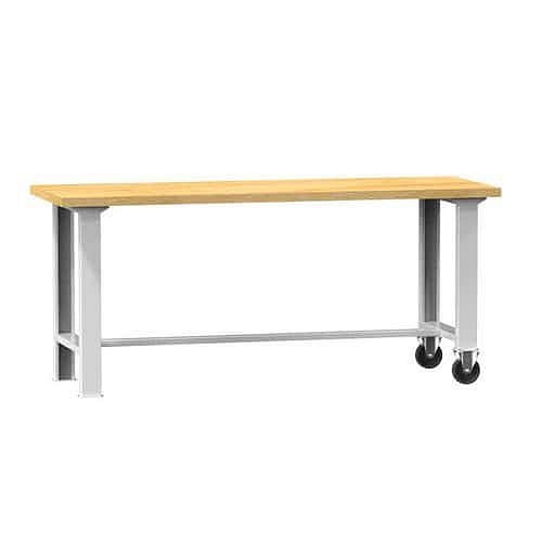 Mobilní dílenský stůl MPS4-815, 1500 x 800 x 880 mm, BUK, šedá