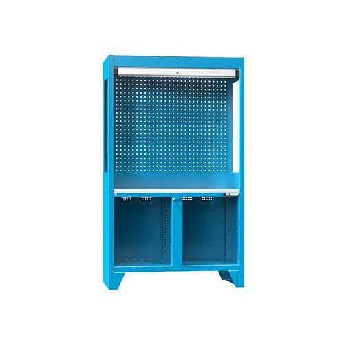 Kontrolní pracoviště, 1200 x 600 x 2030 mm, modrá