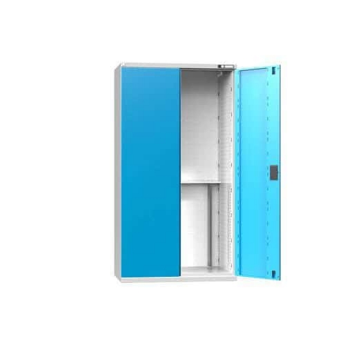NC skříň s křídlovými dveřmi, 54x27D bez vybavení, šedá-modrá