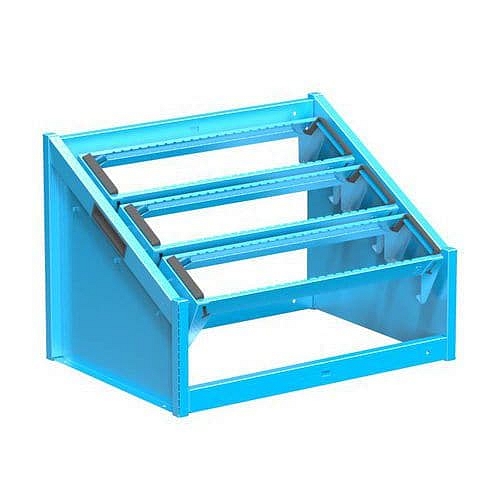 NC stolní stojan 36x27D s vybavením, varianta 6, modrá