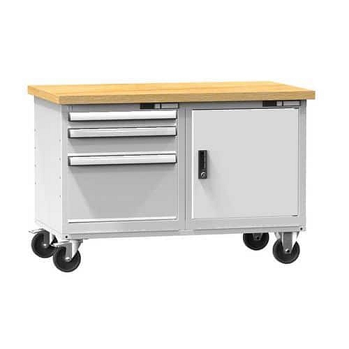 Mobilní dílenský stůl PPS-5M, 1200 x 700 x 810 mm, MULTIPLEX, šedá-šedá