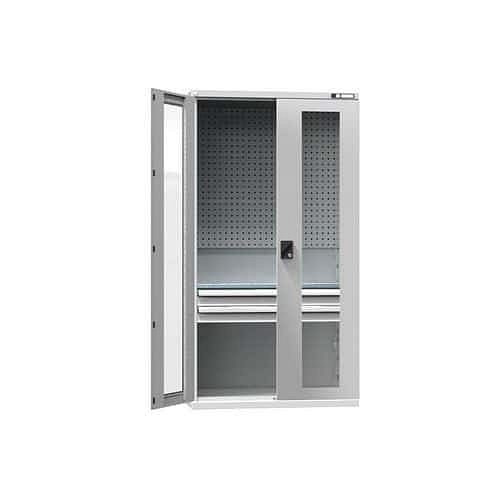 Nářaďová skříň SK1-003S, 1044 x 625 x 1950 mm, šedá-šedá