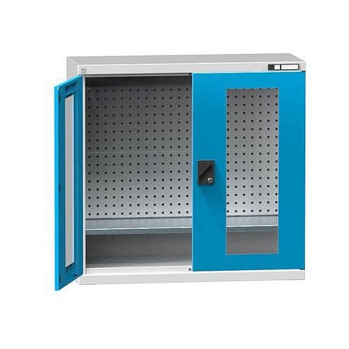 Nářaďová skříň SK2-004S, 1044 x 405 x 1000 mm, šedá-modrá