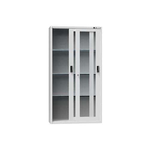 Nářaďová skříň SP1-001S, 1044 x 405 x 1950 mm, šedá-šedá