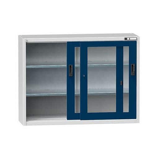 Nářaďová skříň SP2-002S, 1350 x 405 x 1000 mm, šedá-tmavě modrá