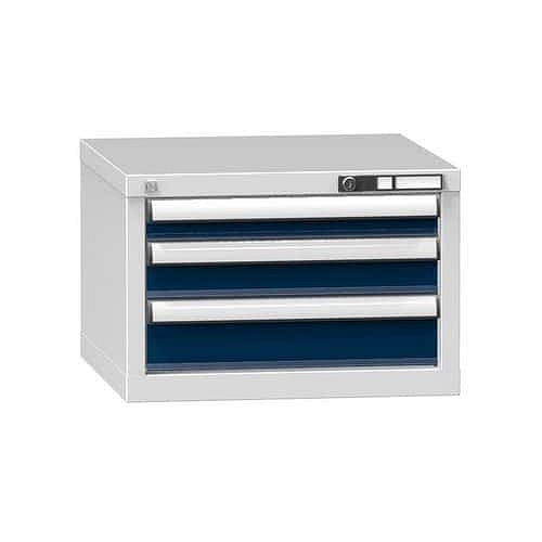 Zásuvková skříň ZA4, 578 x 600 x 390 mm, šedá-tmavě modrá