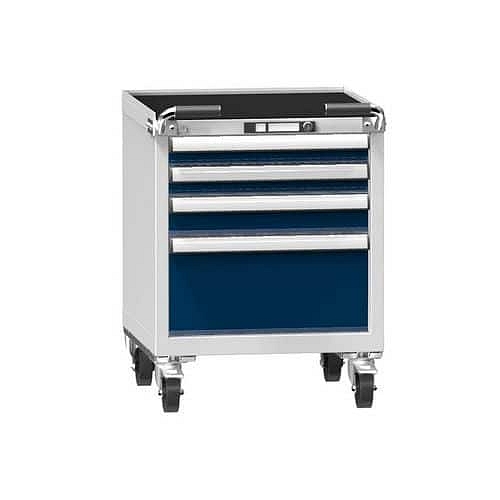 Dílenský vozík ZAM59-2, 27x27D, 578 x 600 x 785 mm, šedá-tmavě modrá