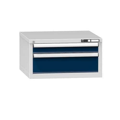 Zásuvková skříň ZB2, 731 x 753 x 390 mm, šedá-tmavě modrá