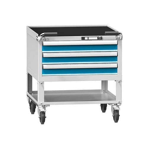 Dílenský vozík ZBM39-1, 36x36D, 731 x 753 x 810 mm, šedá-modrá