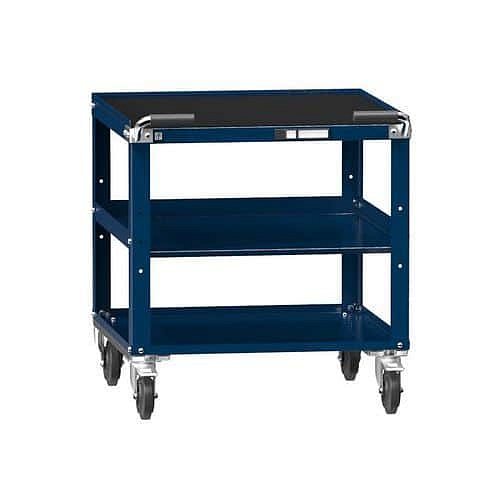 Dílenský vozík ZB, 810 x 731 x 753 mm, 3 police, tmavě modrá
