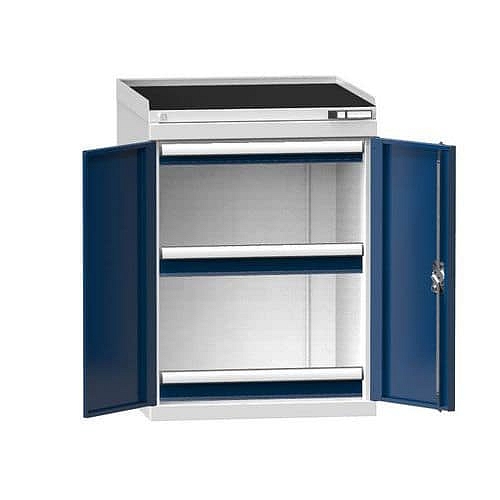 Strojní skříň ZBS3, 731 x 773 x 1010 mm, šedá-tmavě modrá