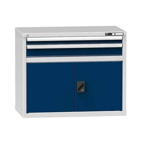 Zásuvková skříň ZC2, 1037 x 600 x 840 mm, šedá-tmavě modrá