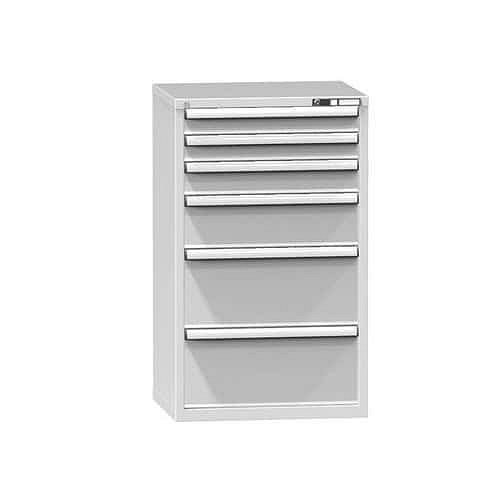 Zásuvková skříň ZD5, 731 x 600 x 1215 mm, šedá-šedá