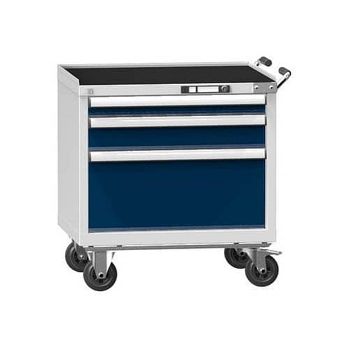 Dílenský vozík ZDM59-1, 36x27D, 731 x 600 x 810 mm, šedá-tmavě modrá