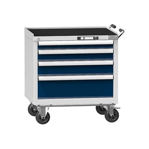 Dílenský vozík ZDM59-2, 36x27D, 731 x 600 x 810 mm, šedá-tmavě modrá