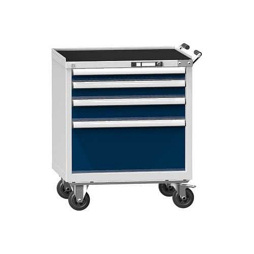 Dílenský vozík ZDM69-1, 36x27D, 731 x 600 x 910 mm, šedá-tmavě modrá