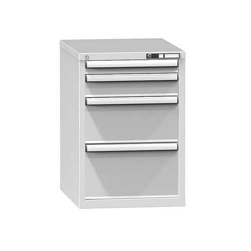 Zásuvková skříň ZE4, 578 x 753 x 840 mm, šedá-šedá