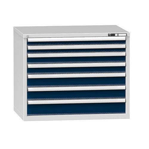 Zásuvková skříň ZG5, 1037 x 753 x 840 mm, šedá-tmavě modrá
